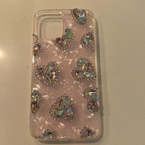iphone 12 pro case / iphone 12 case sparkly heart